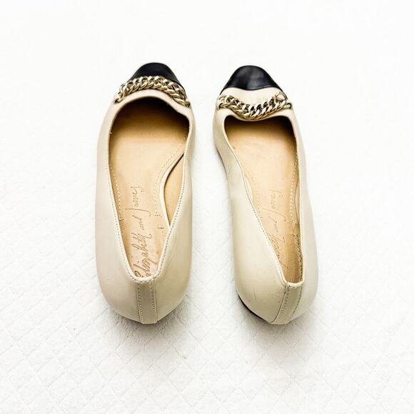 Elizabeth and James Cream and Black Two Toned Flat Chain Accent SZ7 - Picture 3 of 4